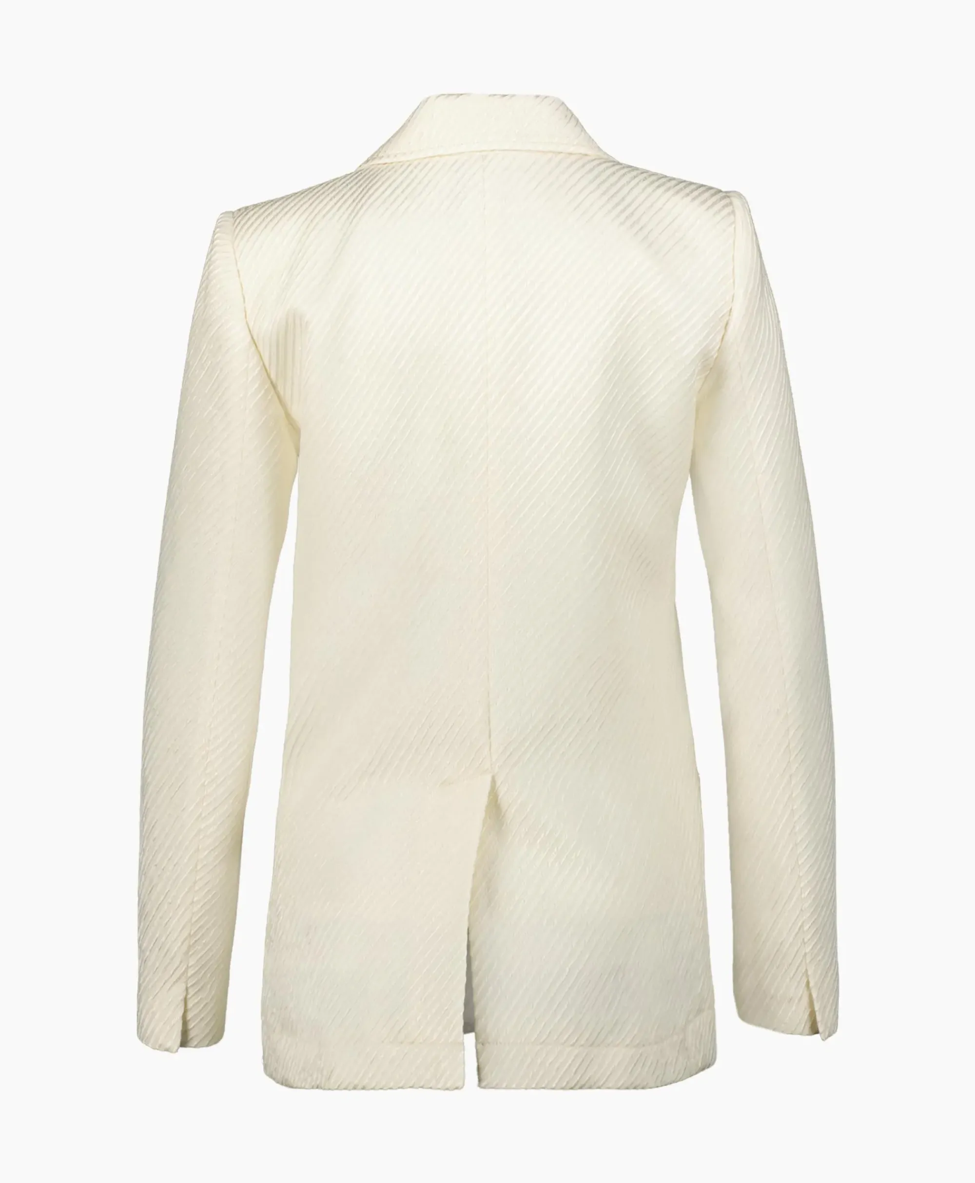 Blazers^Forte_forte Blazer Jacket Diagonal Structure Couture Ecru