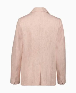 Blazers^Forte_forte Blazer Linen Lurex Micro Herringbone Boxy Rose