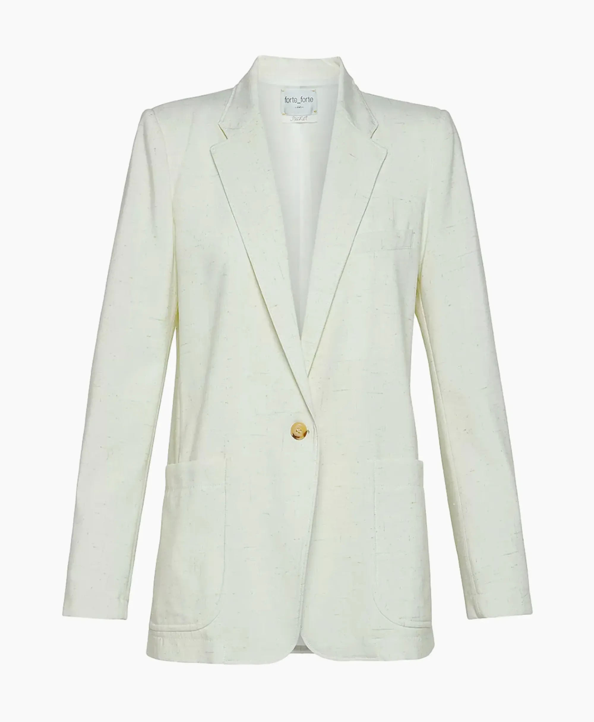 Blazers^Forte_forte Blazer Tweed Viscose Silk Jacket Off White
