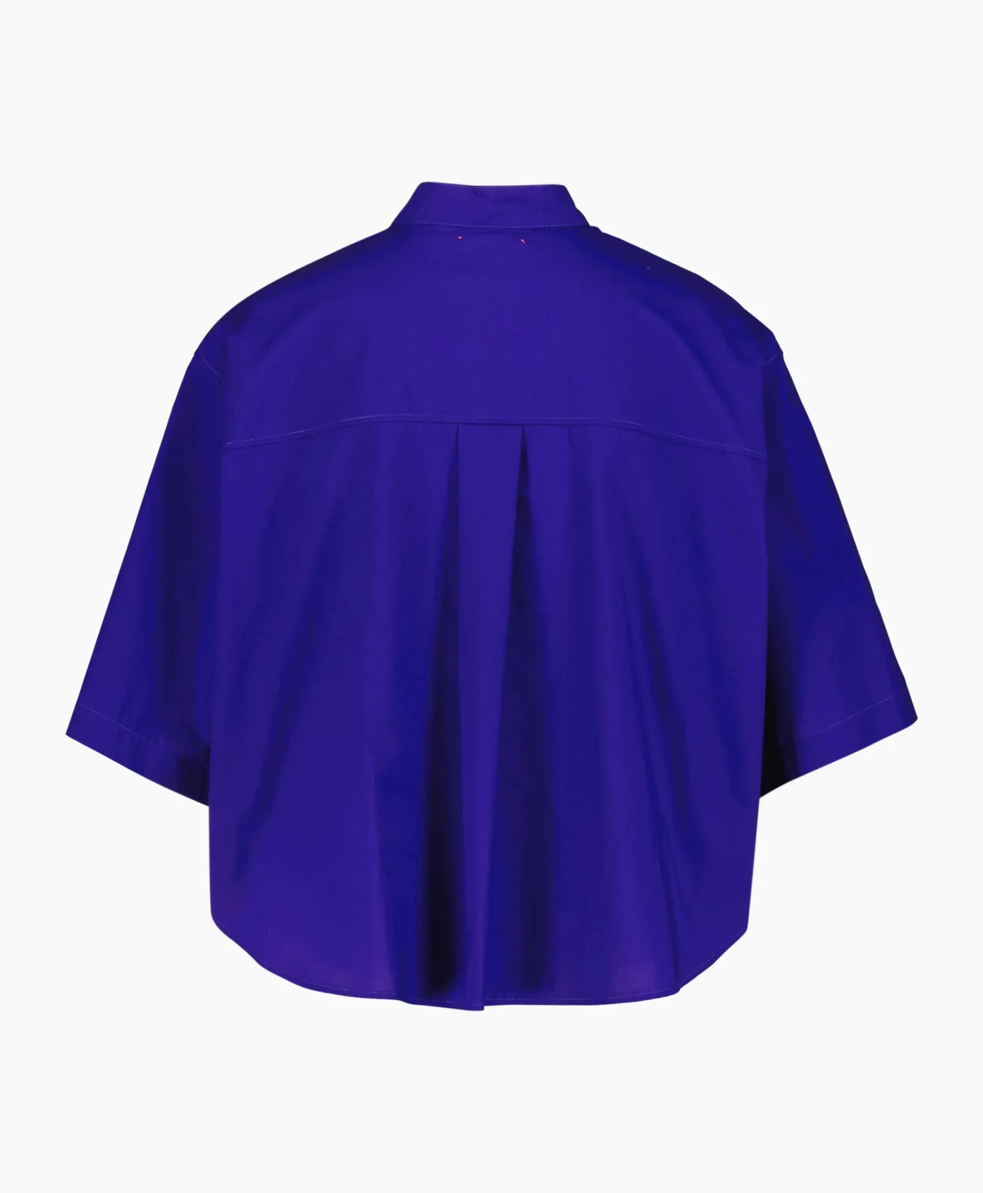 Blouses^Forte_forte Blouse Bci Cotton Popeline Half Sleeves Paars