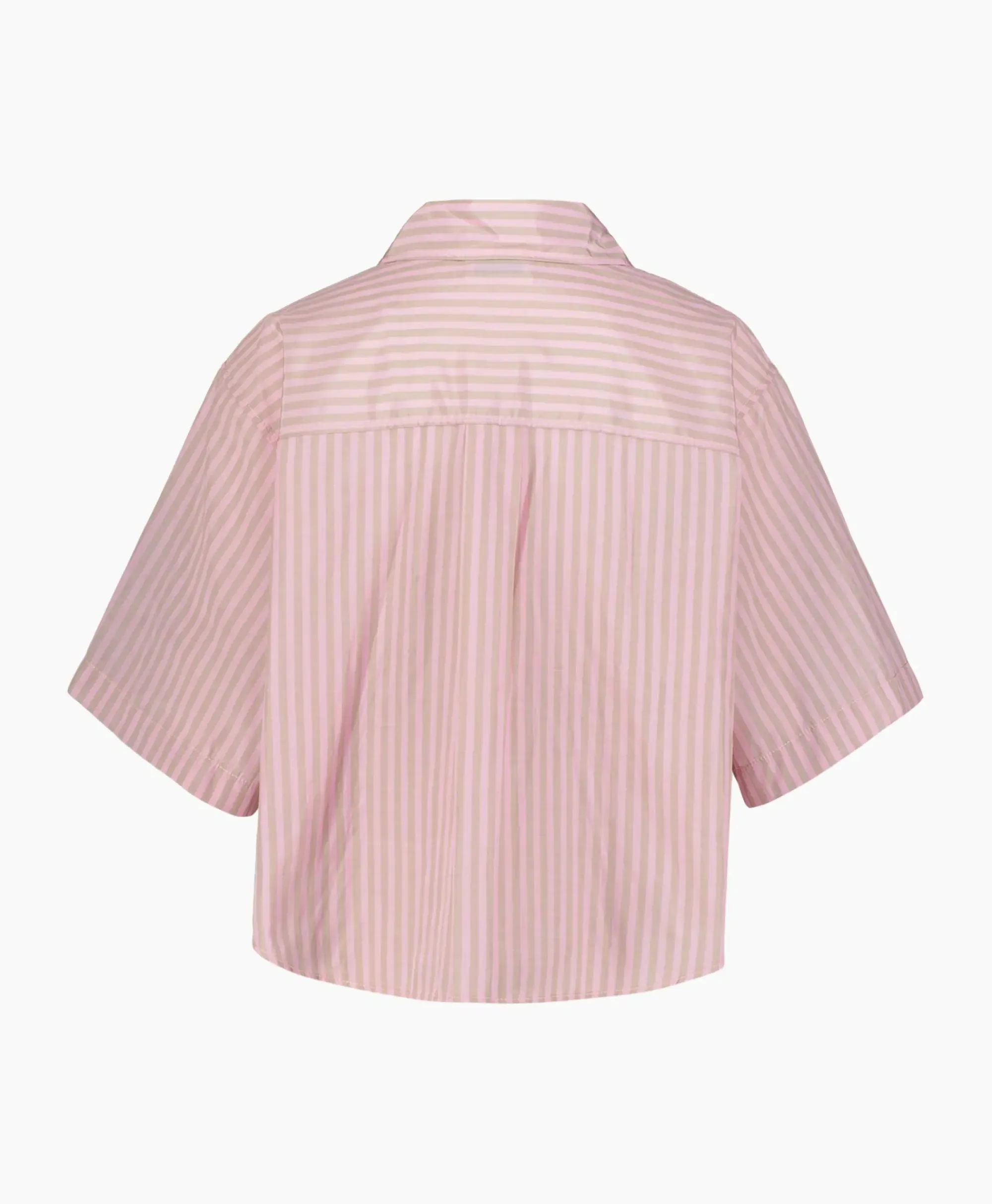 Blouses^Forte_forte Blouse Chic Striped Taffetas Half Sleeves Boxy Rose