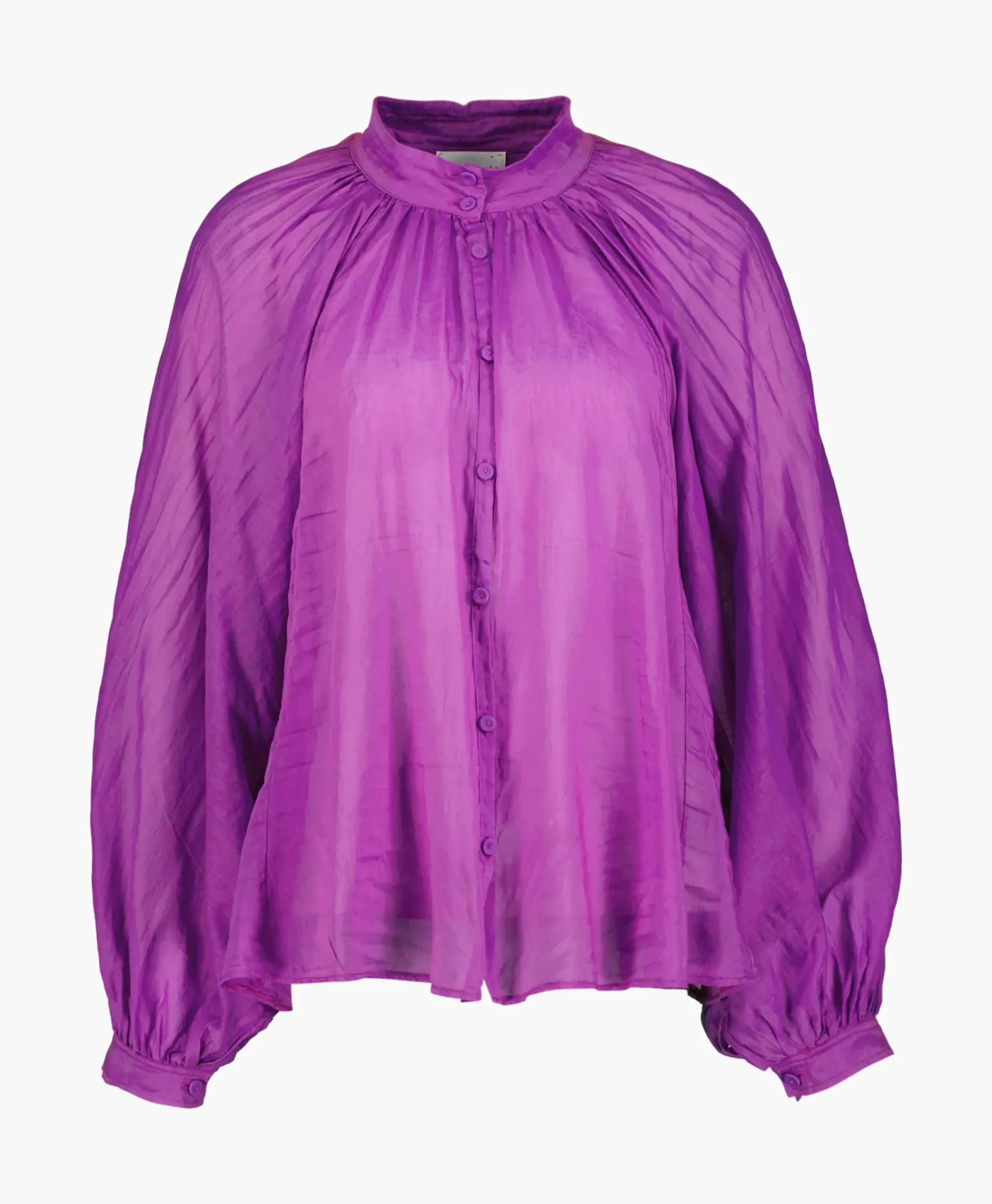 Blouses^Forte_forte Blouse Cotton Silk Voile Bohemian Paars