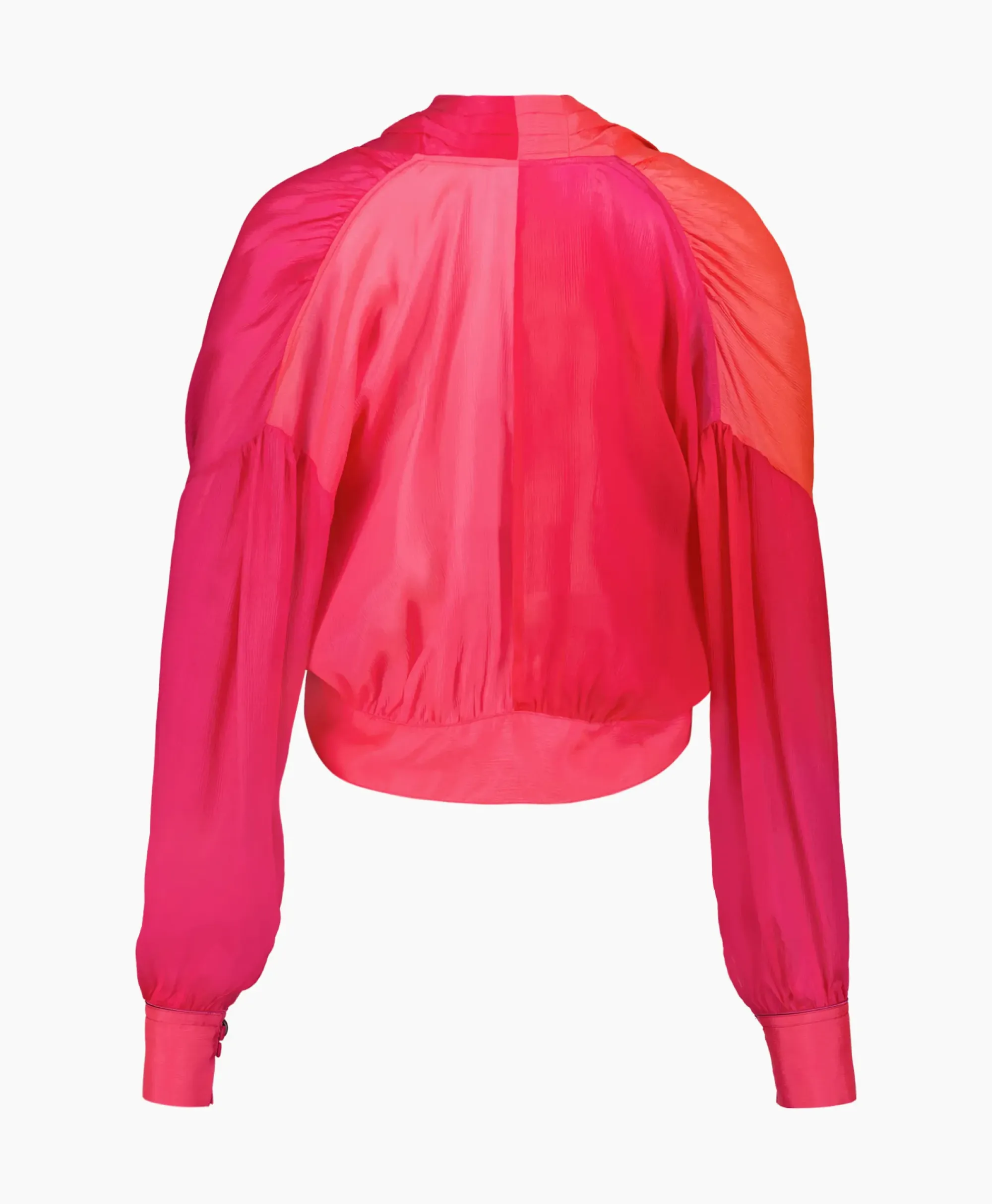 Blouses^Forte_forte Blouse Crepon Silk Shaded Sash Pink