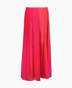 Rokken^Forte_forte Maxi Rok Crepon Silk Shaded Pink