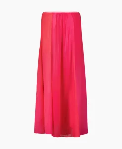 Rokken^Forte_forte Maxi Rok Crepon Silk Shaded Pink