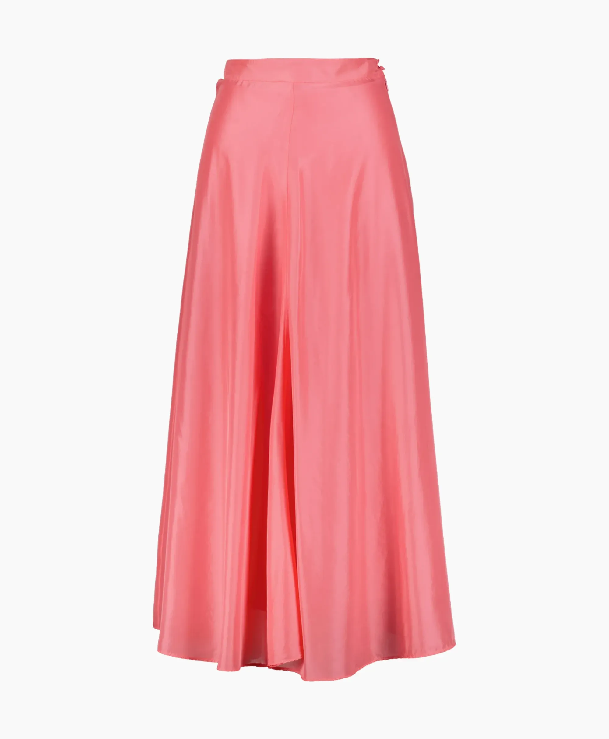 Rokken^Forte_forte Midi Rok Habotai Silk Roze