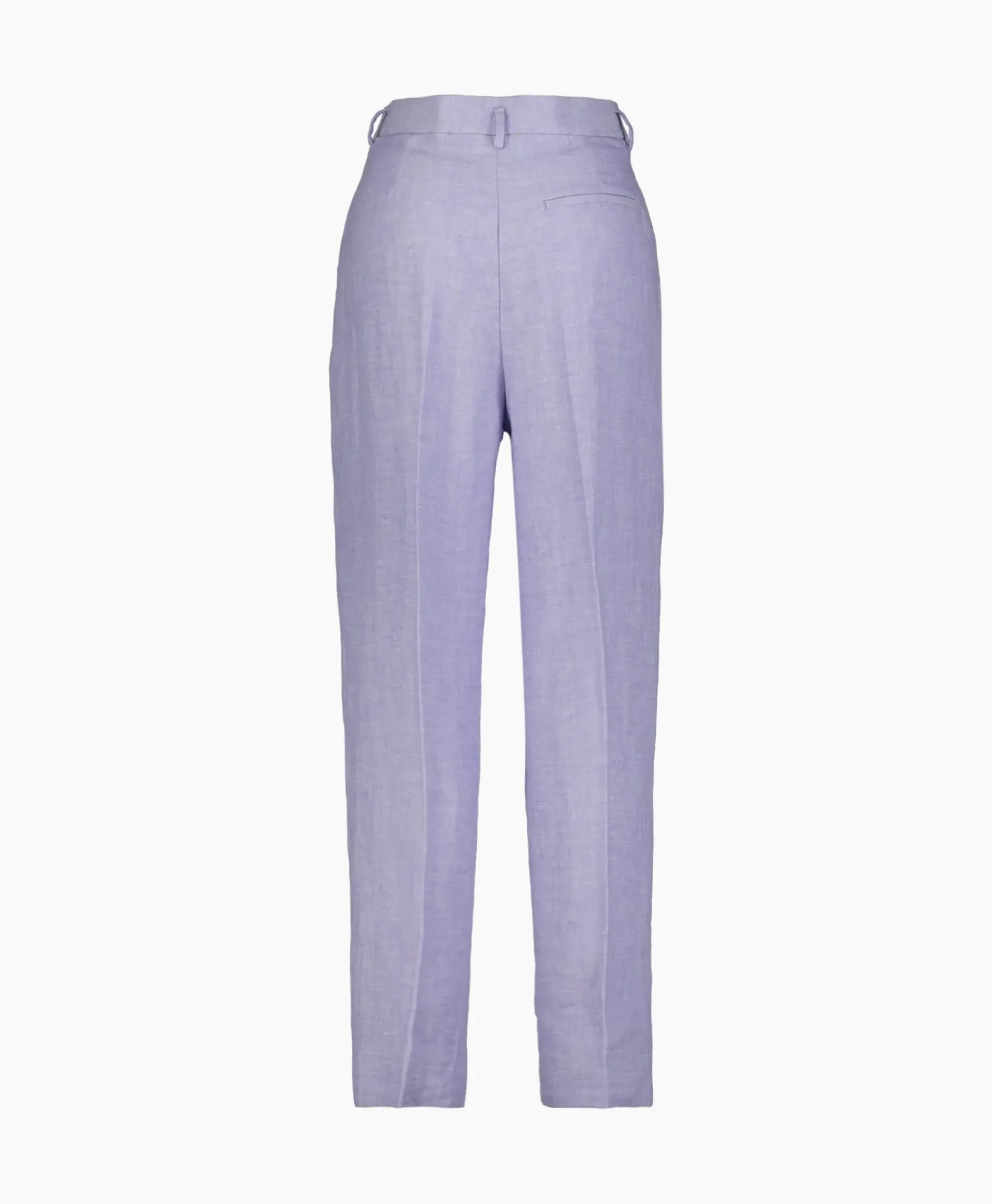 Broeken^Forte_forte Pantalon Chic Linen Herringbone High Waist Lila