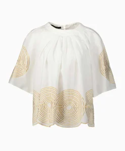 Blouses^Greek Archaic Kori Blouse Pleates Labyrinth Wit