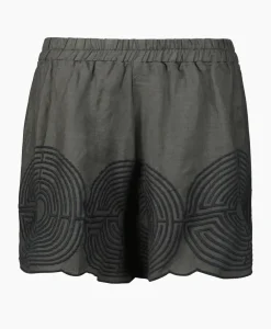 Broeken^Greek Archaic Kori Korte Broek Labyrinth Khaki