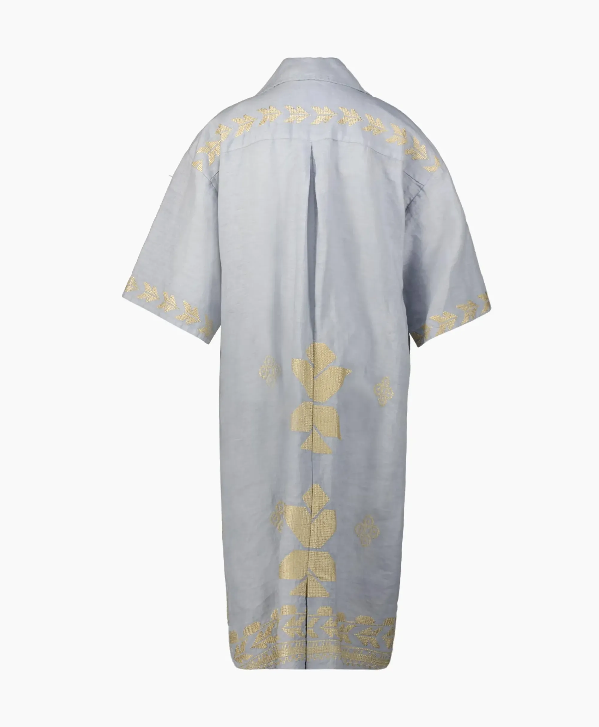 Bruiloftskleding^Greek Archaic Kori Maxi Jurk Aeolis Pocket Licht Grijs