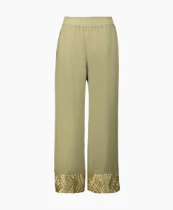 Broeken^Greek Archaic Kori Pantalon New All Over Elastic Waistband Goud