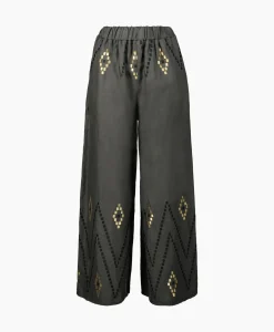 Broeken^Greek Archaic Kori Pantalon Zig Zag Elastic Waist Khaki