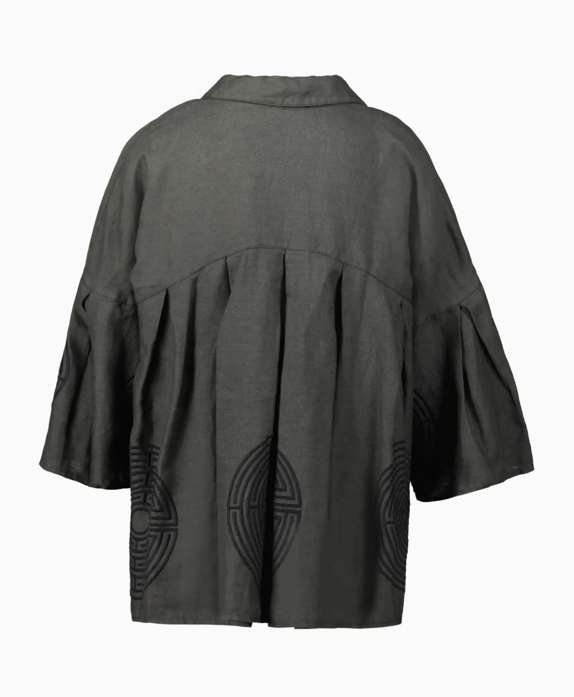 T-Shirts & Tops^Greek Archaic Kori Top Labyrinth Pleates Buttons Khaki