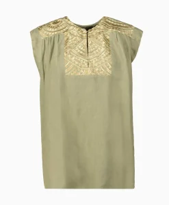 T-Shirts & Tops^Greek Archaic Kori Top New All Over Sleeveless Buttons Goud