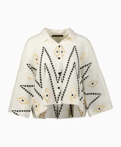 T-Shirts & Tops^Greek Archaic Kori Top Zig Zag Pleates Ivoor / Naturel