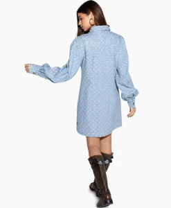 Jurken^Harper & Yve Harper & Yve Mini Jurk Flo-Dr Licht Blauw