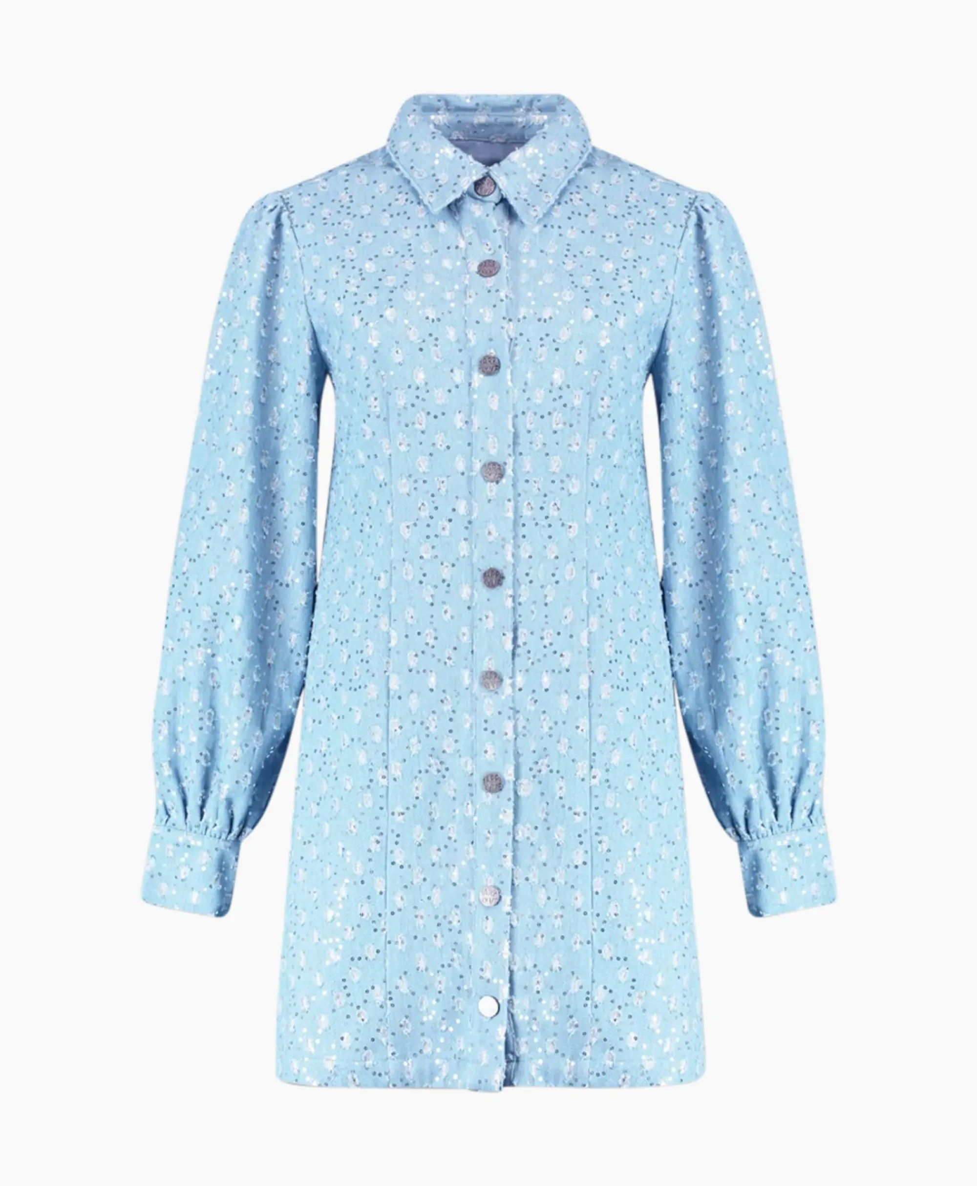 Jurken^Harper & Yve Harper & Yve Mini Jurk Flo-Dr Licht Blauw