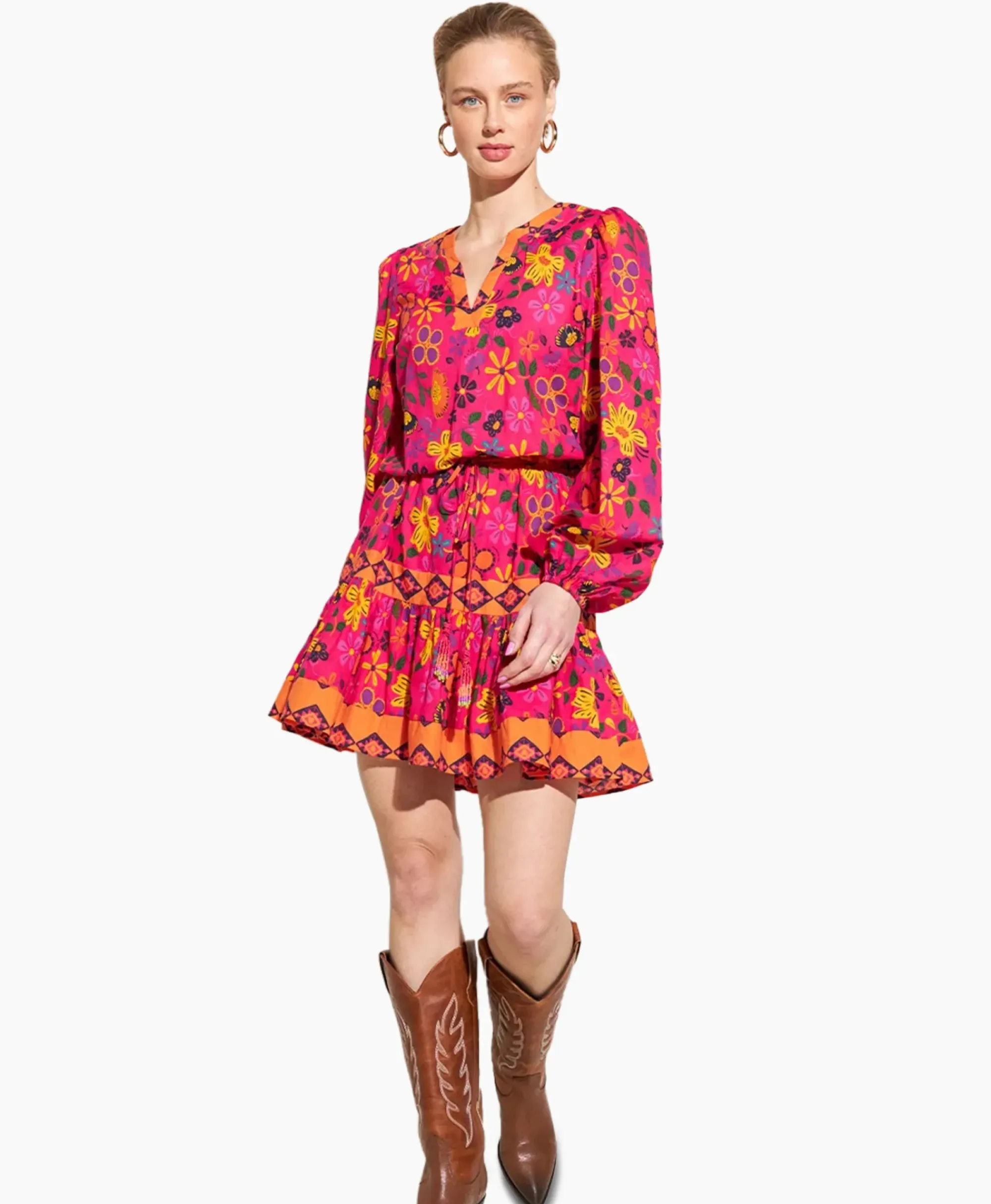 Jurken^Harper & Yve Harper & Yve Mini Jurk Max-Dr Roze