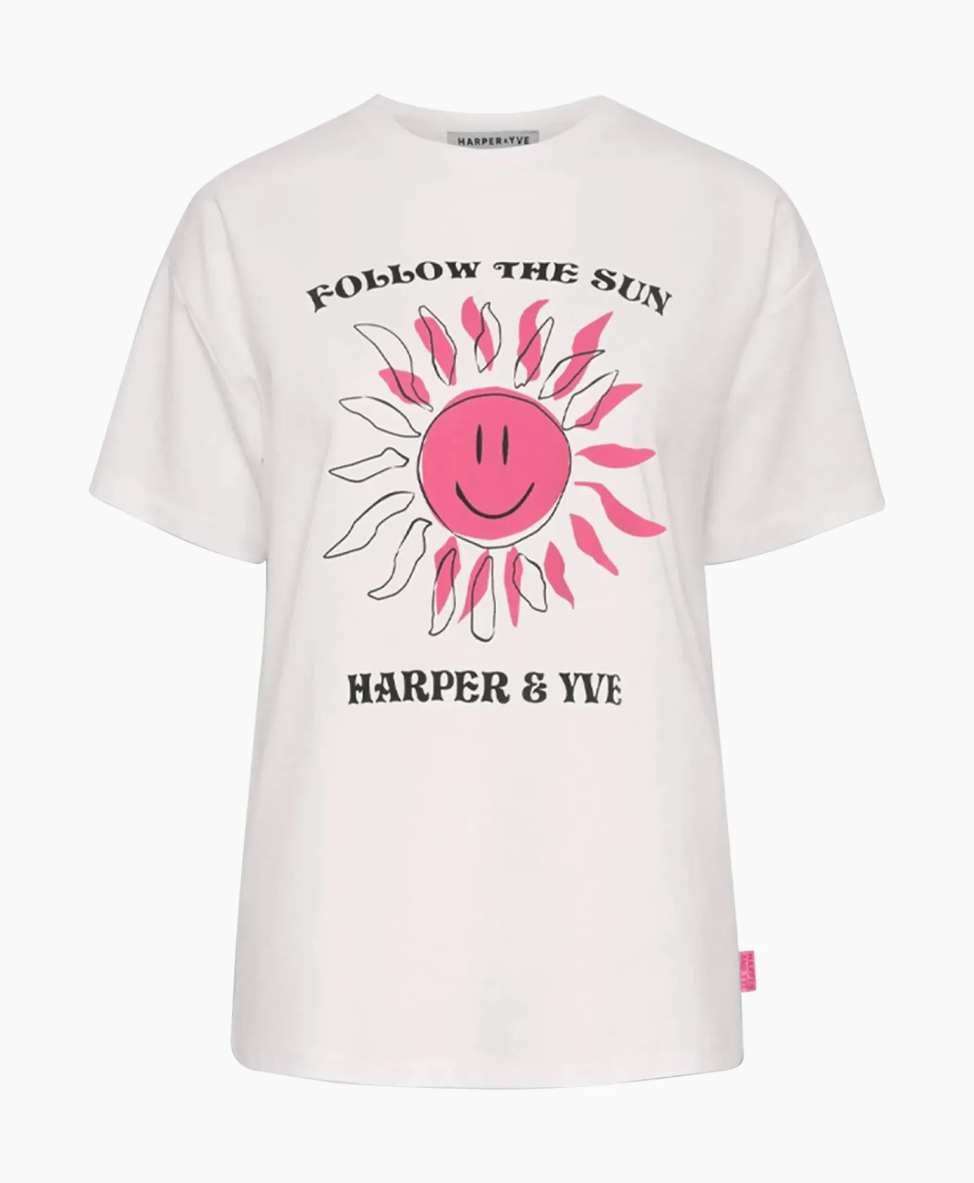 T-Shirts & Tops^Harper & Yve Harper & Yve T-Shirt Korte Mouw Smiley-Ss Off White