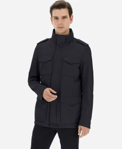 Jassen^Herno Jack Field Capo Lavato Blauw