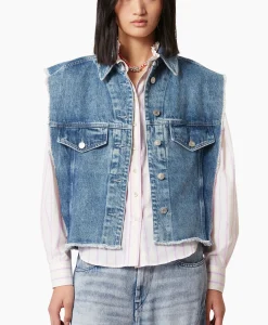 Gilets^Isabel Marant Gilet Tyra-Ga Blauw