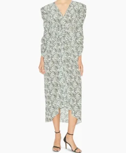 Bruiloftskleding^Isabel Marant Midi Jurk Albini-Ga Ecru