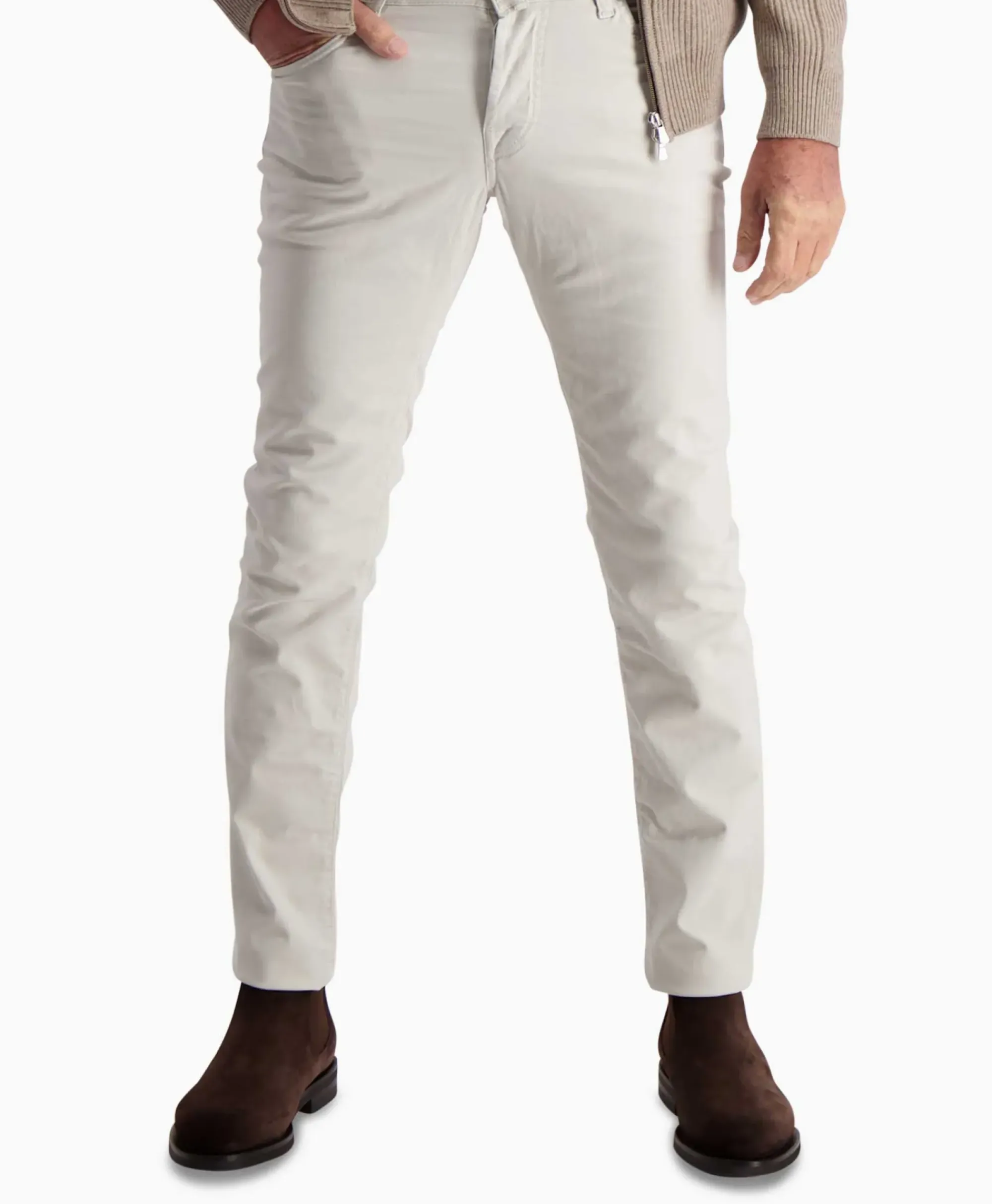 Broeken^Jacob Cohen Jeans Nick Slim Off White