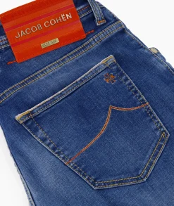 Broeken^Jacob Cohen Jeans 5 Pkt Slim Fit Nick Ltd Midden Blauw