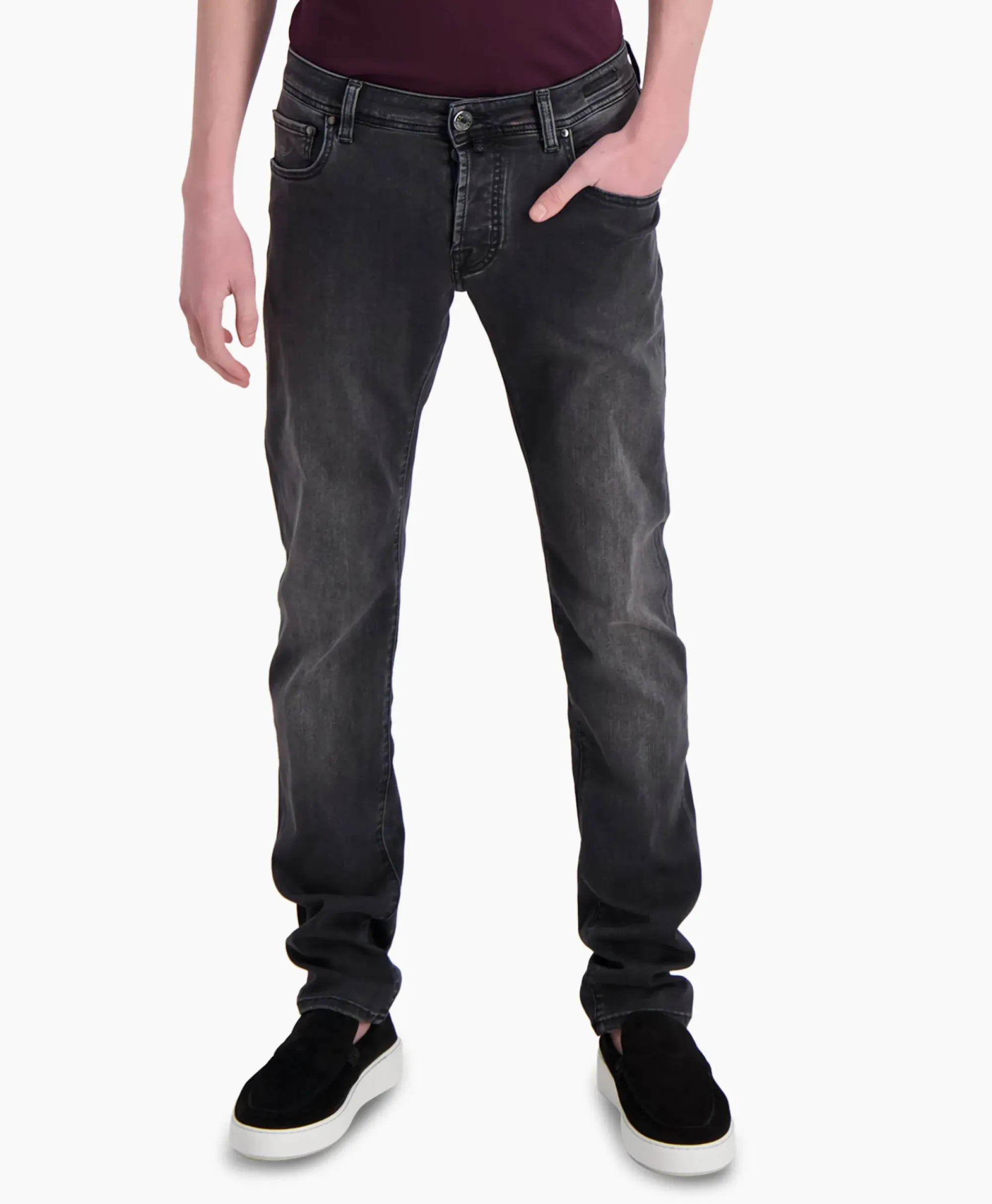 Broeken^Jacob Cohen Jeans 5 Pkt Super Slim Fit Nick Donker Grijs
