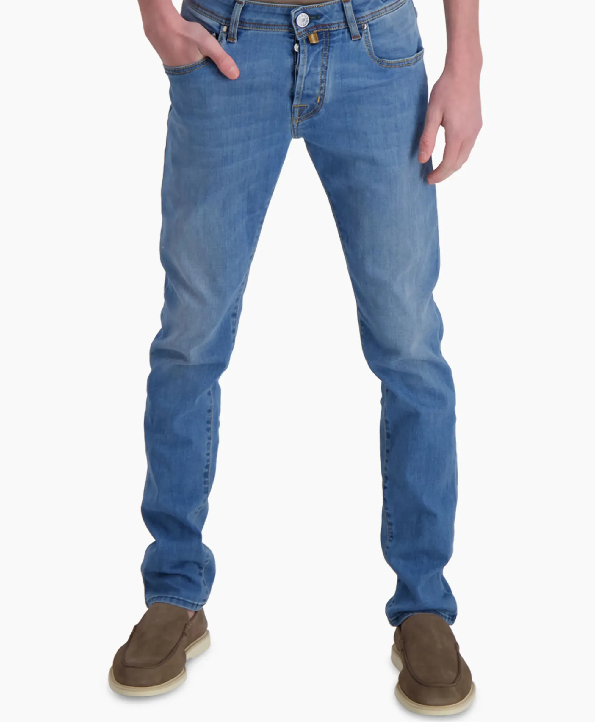 Broeken^Jacob Cohen Jeans 5 Pkt Super Slim Fit Nick Midden Blauw