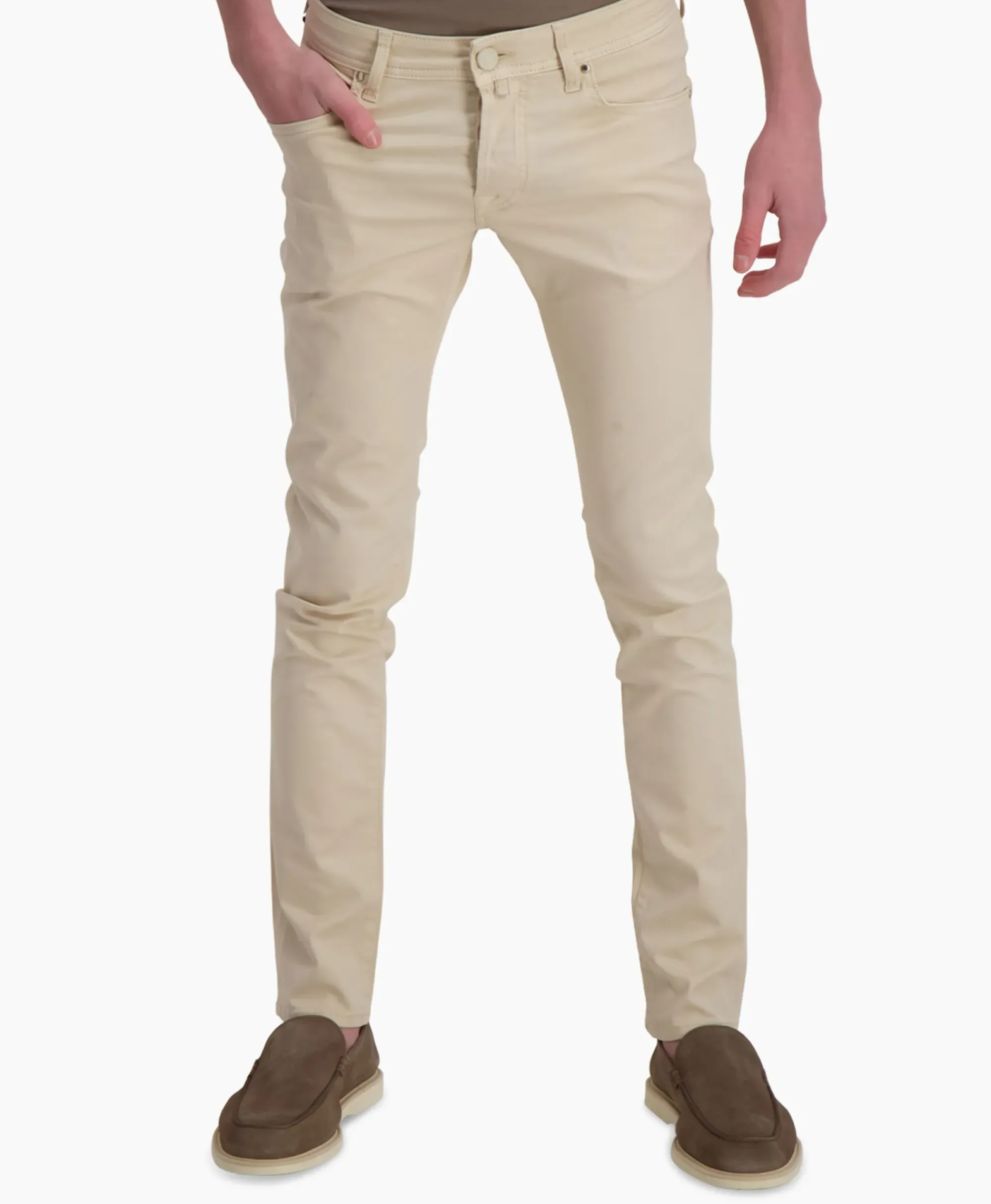 Broeken^Jacob Cohen Jeans 5 Pkt Super Slim Fit Nick Beige