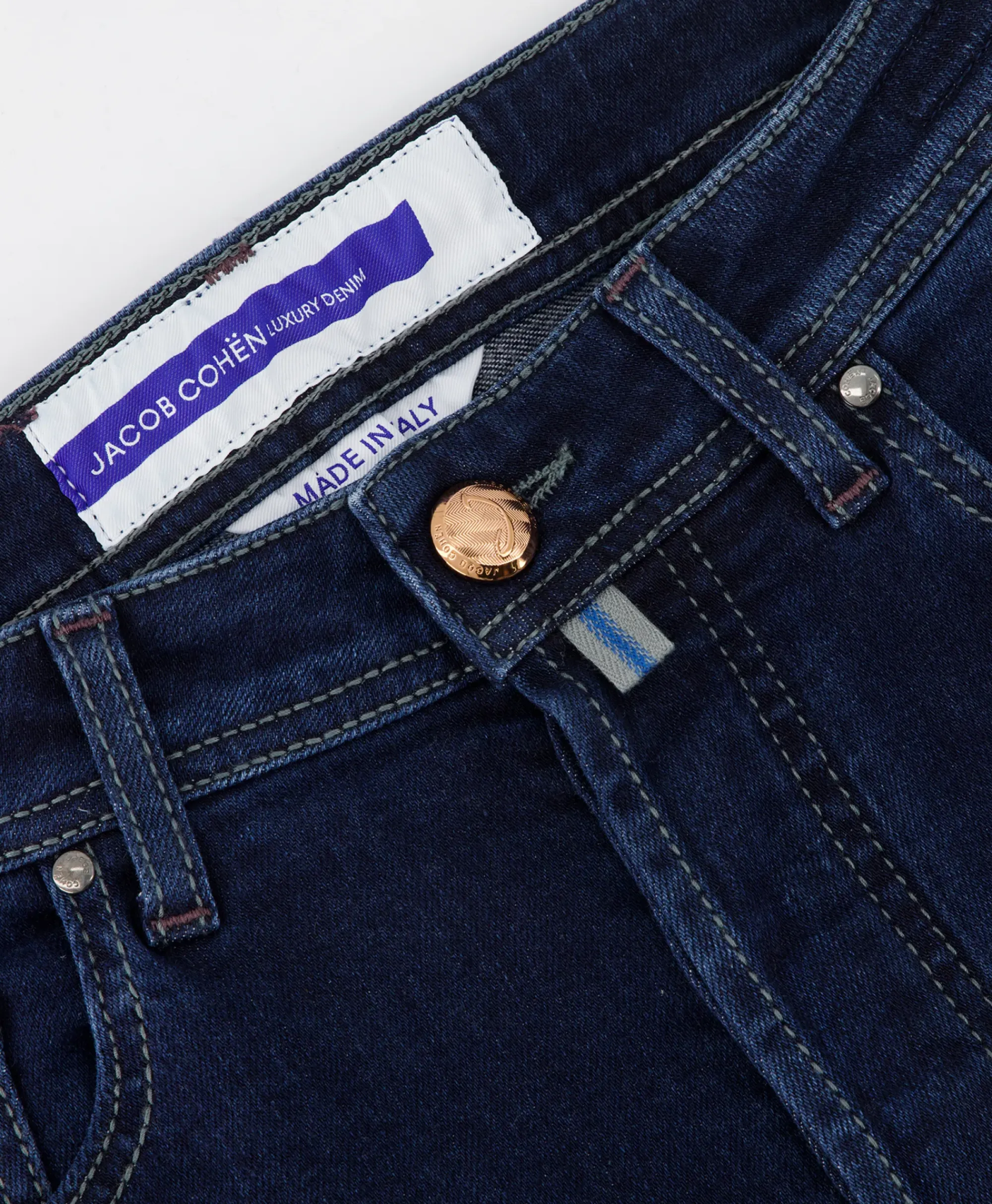 Broeken^Jacob Cohen Jeans 5-Pocket Nick Slim Donker Blauw