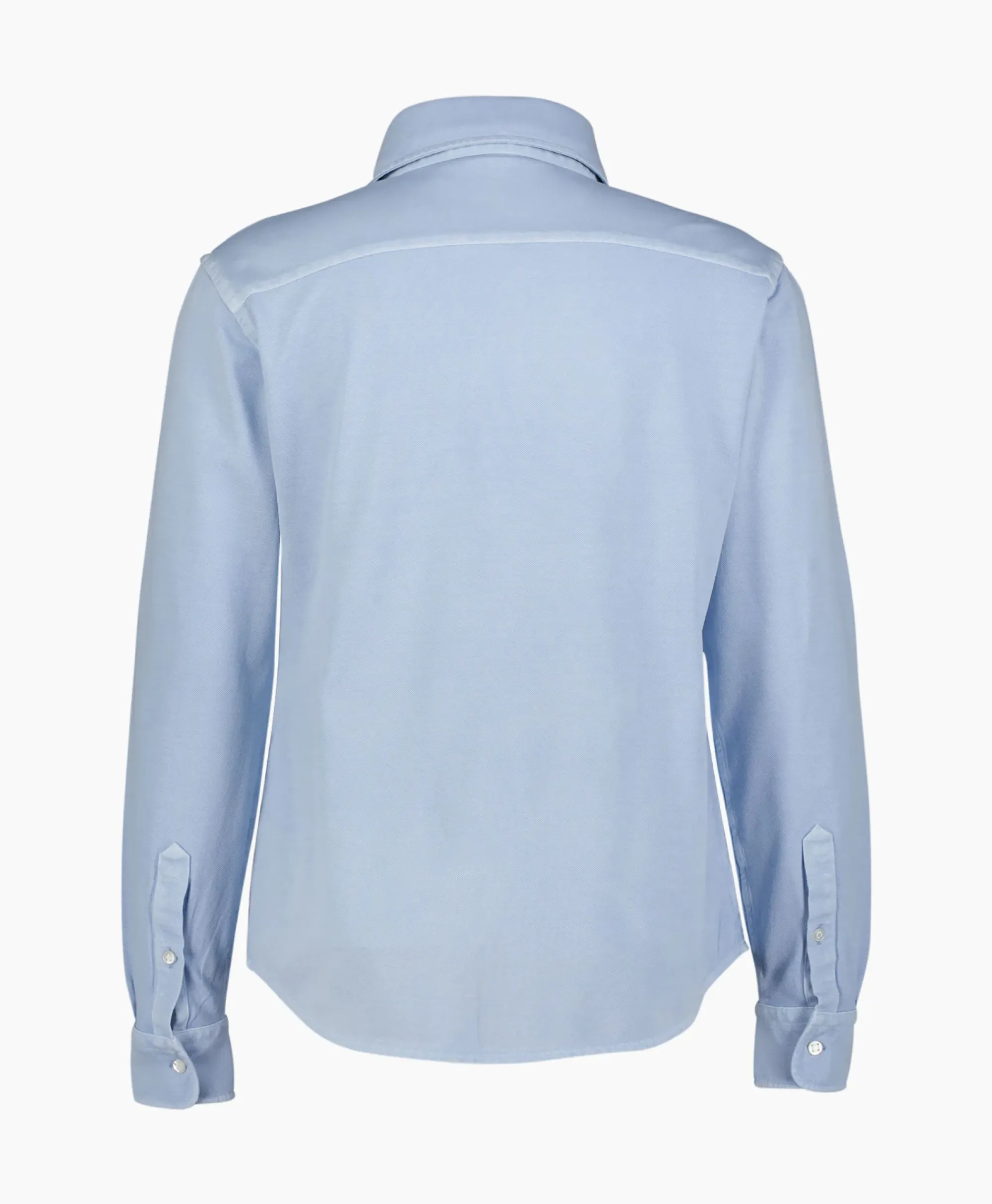 Overhemden^Jacob Cohen Overhemd M/L Piquet Con Ricamo Licht Blauw