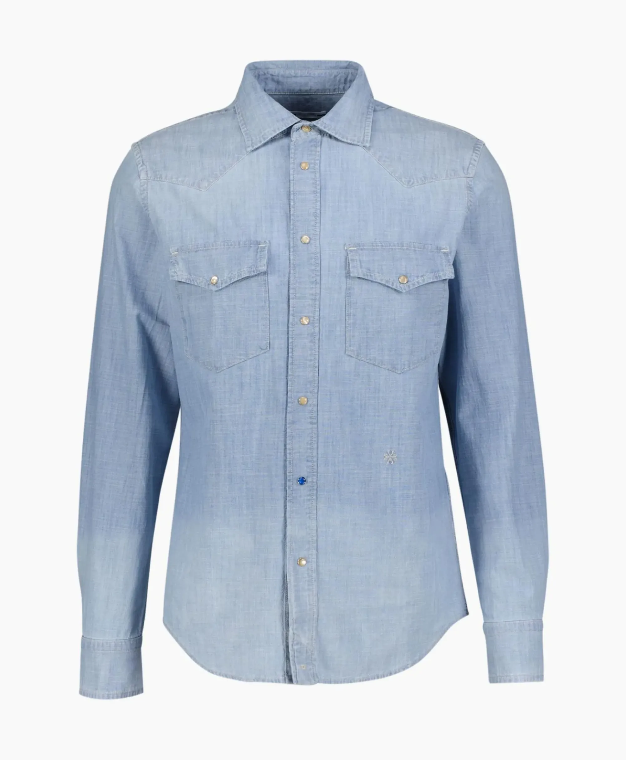 Overhemden^Jacob Cohen Overhemd Western Blauw