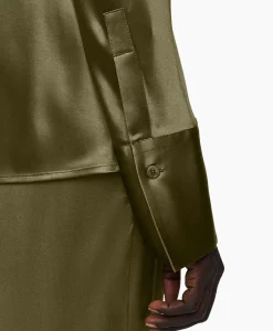 Blouses^Joseph Blouse Brunel Silk Satin Olijf