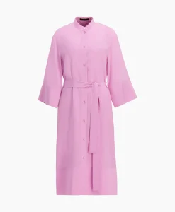 Jurken^Joseph Midi Jurk Darius Crepe De Soie Pink