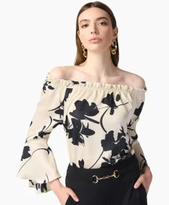 Blouses^Joseph Ribkoff Blouse Print Lange Mouwen Zwart Dessin