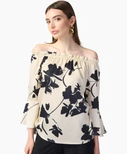 Blouses^Joseph Ribkoff Blouse Print Lange Mouwen Zwart Dessin