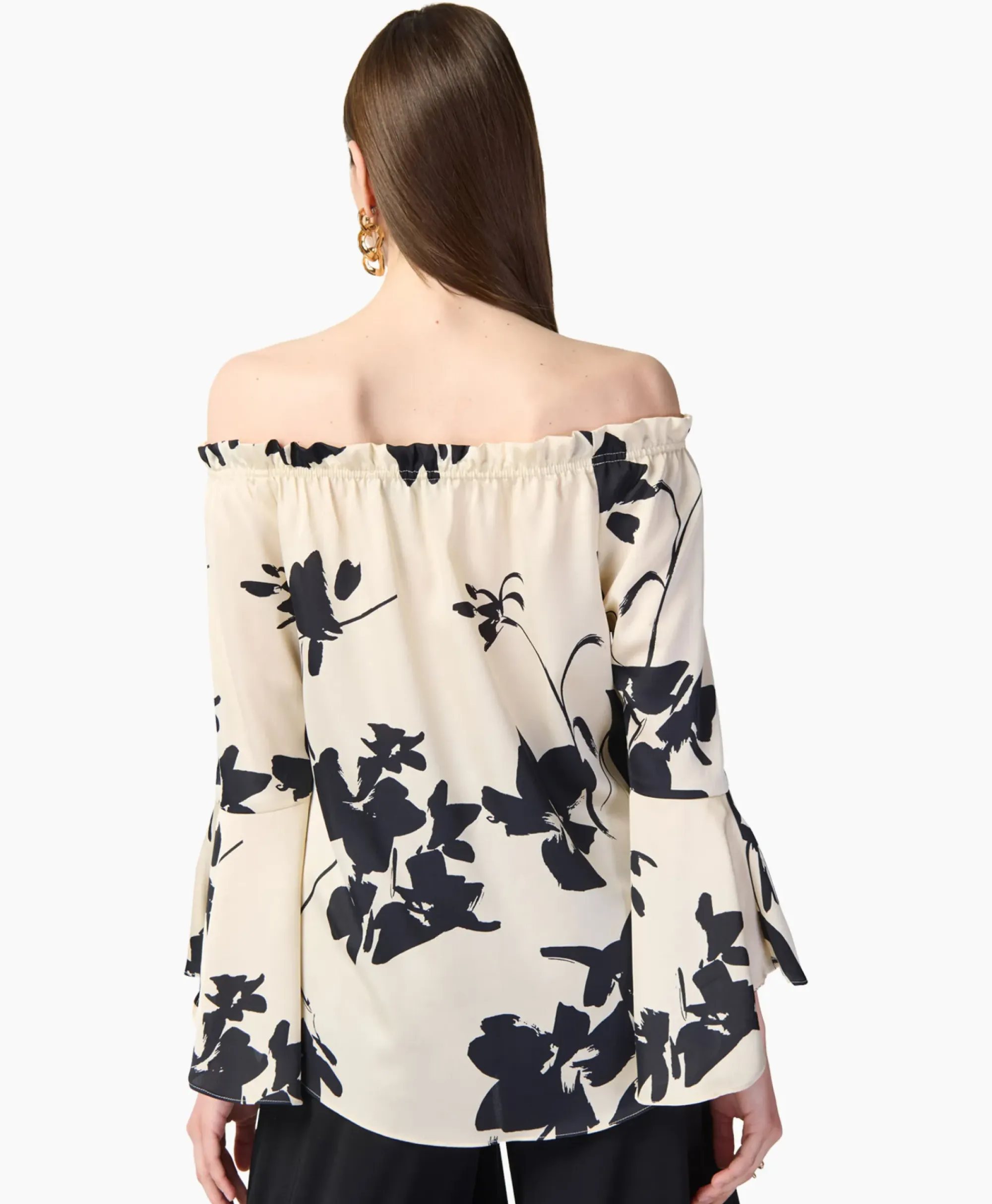 Blouses^Joseph Ribkoff Blouse Print Lange Mouwen Zwart Dessin