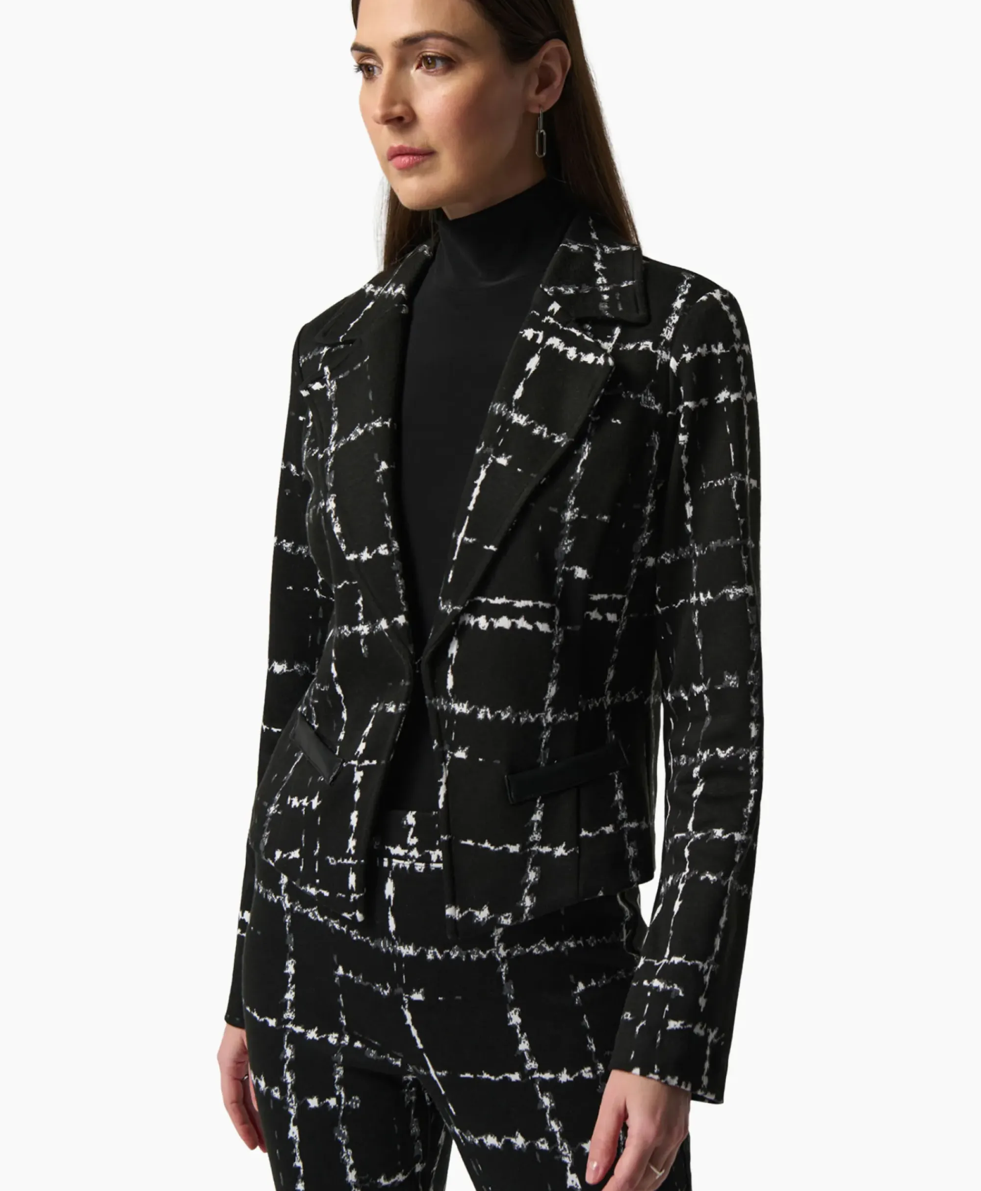 Blazers^Joseph Ribkoff Jasje 233218 Zwart Dessin