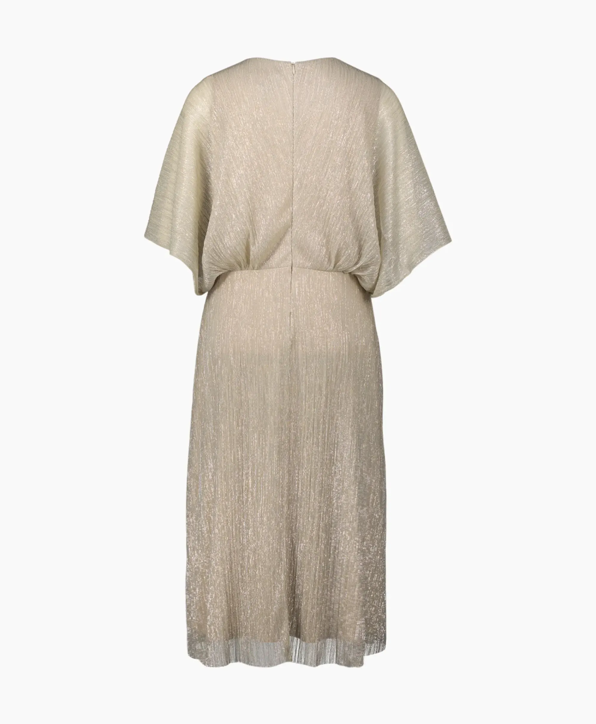 Jurken^Joseph Ribkoff Midi Jurk Korte Mouwen Wikkel Champagne