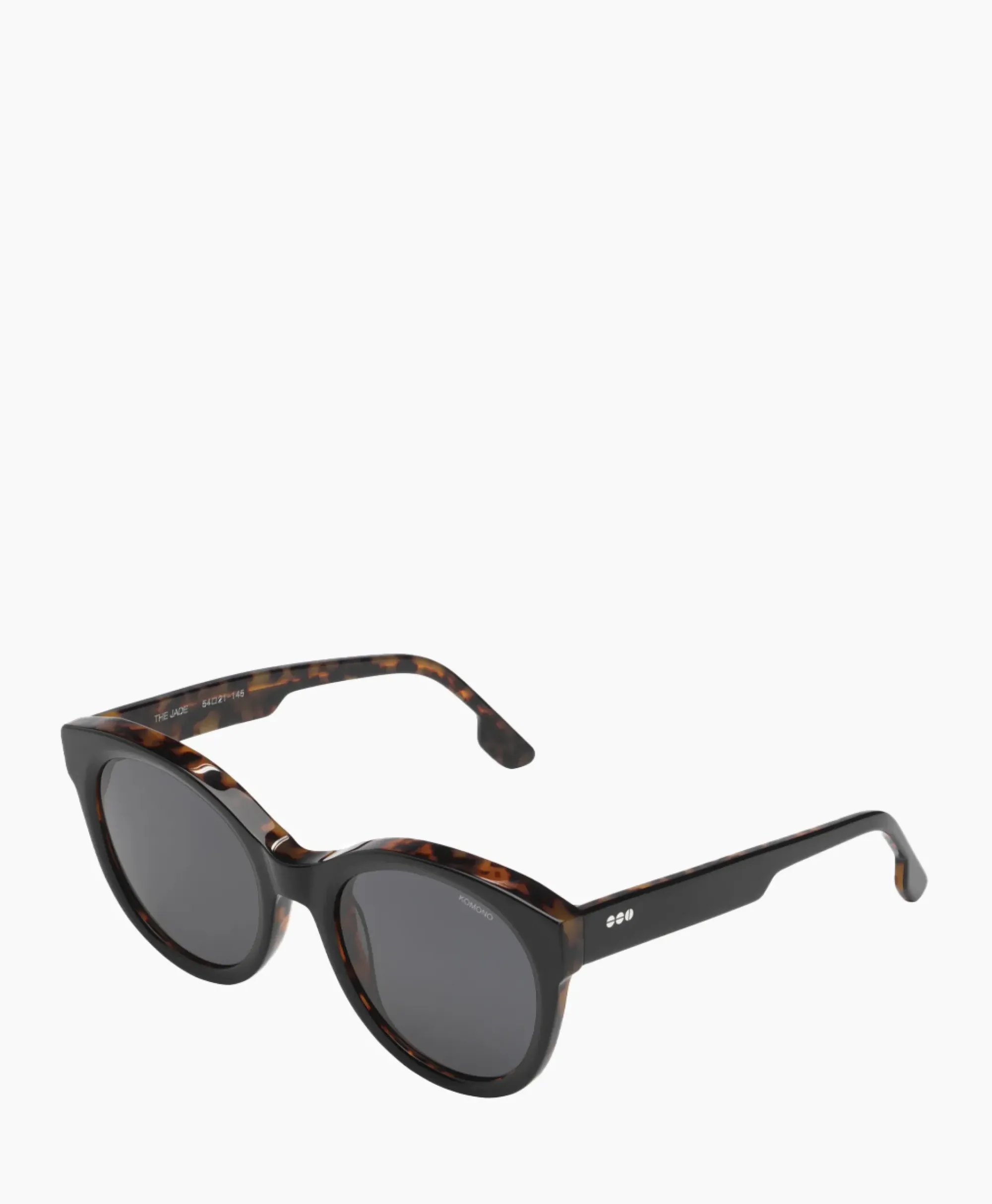 Zonnebrillen^Komono Zonnebril Jade Black Tortoise Zwart