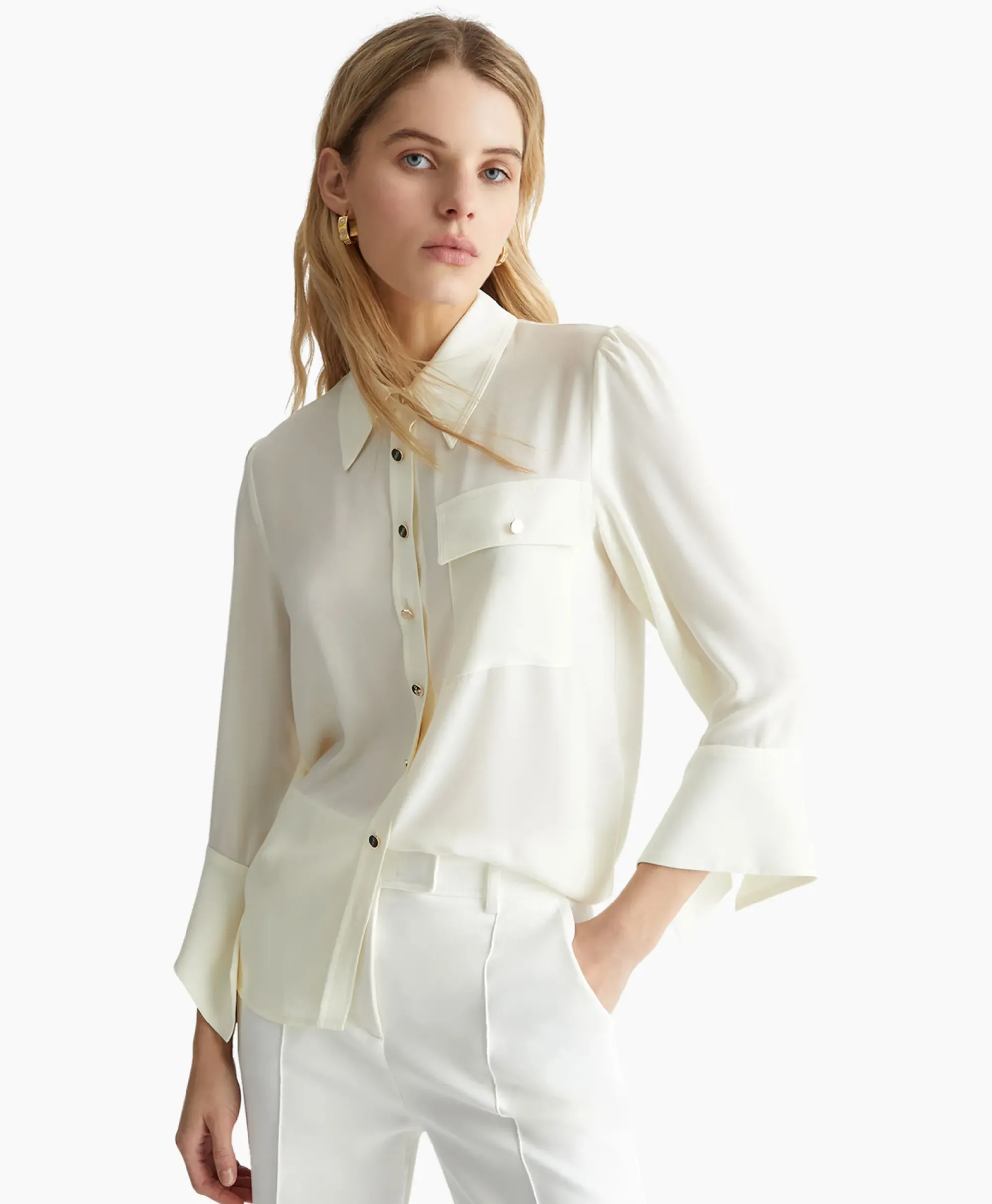 Blouses^Liu Jo Blouse Ecs Camicia C/Polso Aperto Wit