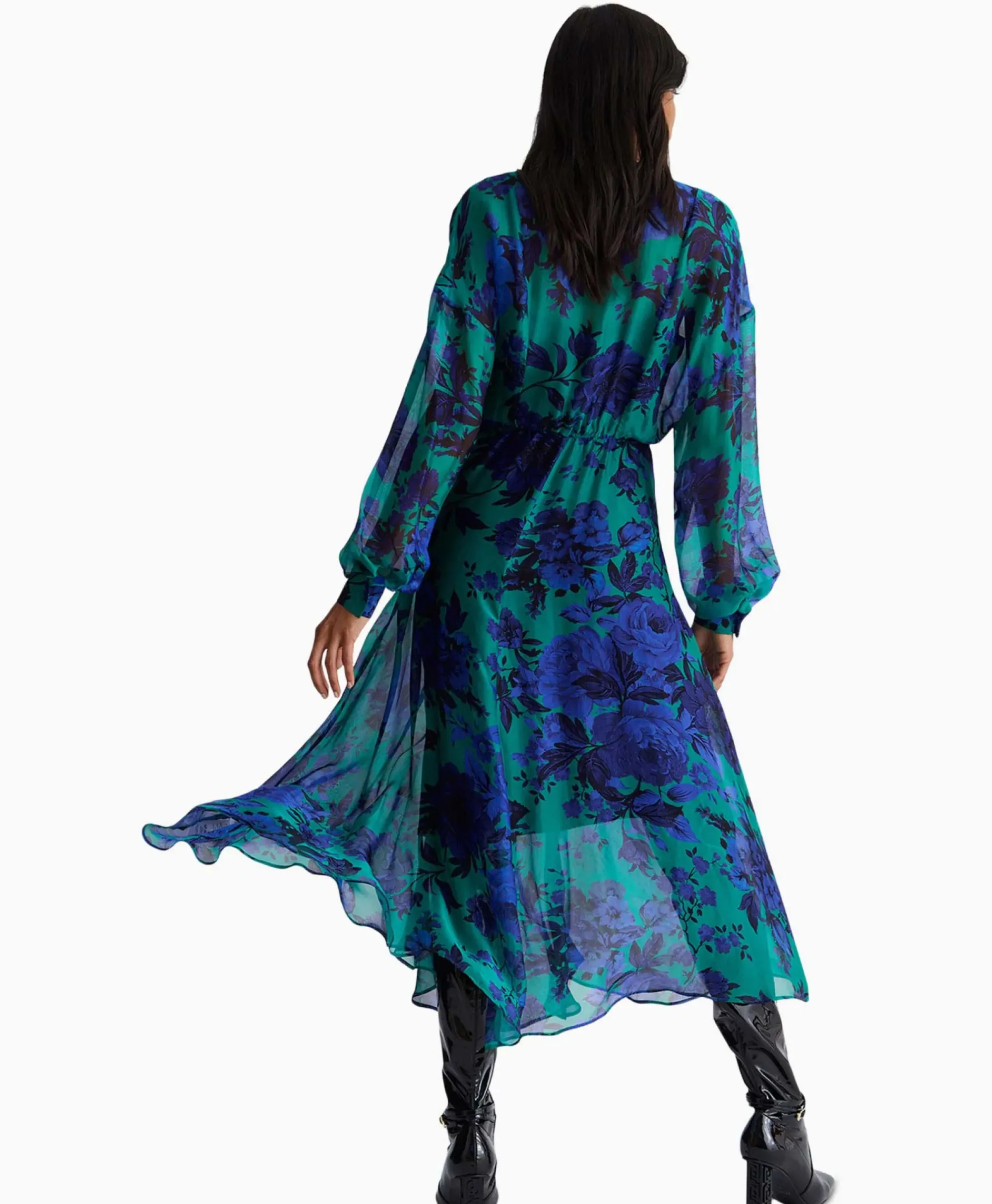 Jurken^Liu Jo Maxi Jurk Scollo A V Blauw