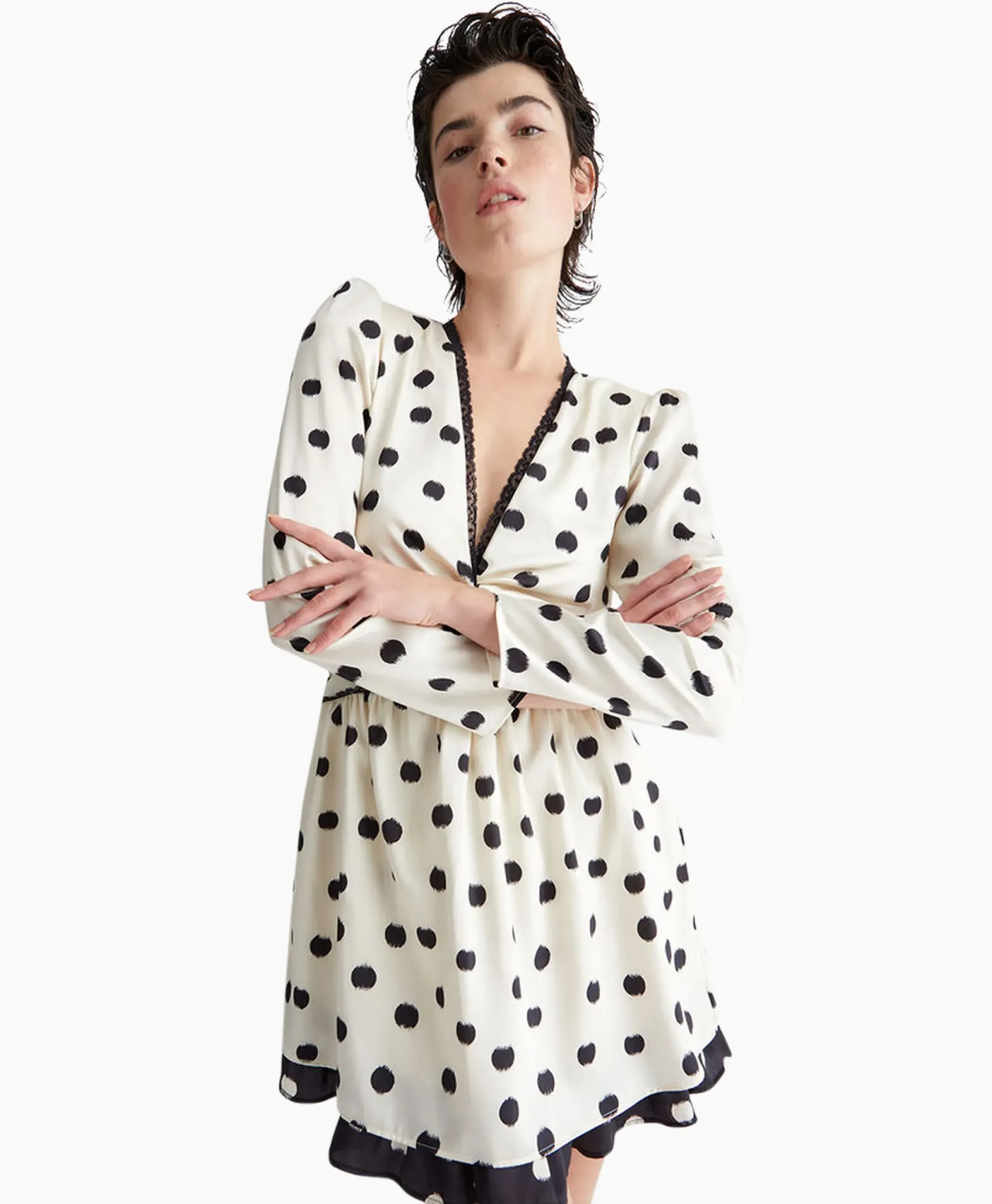 Jurken^Liu Jo Mini Jurk Ecs Abito C/Nodo Wit