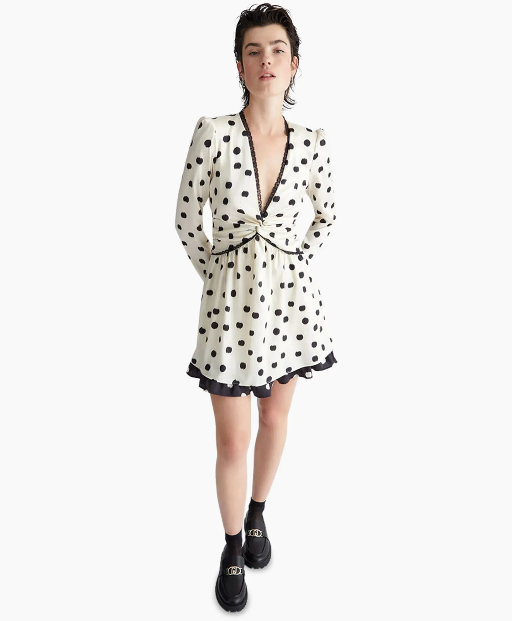 Jurken^Liu Jo Mini Jurk Ecs Abito C/Nodo Wit