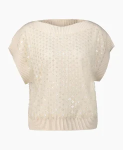 Truien^Liu Jo Spencer Maglia Chiusa M/C Ecru