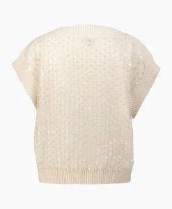 Truien^Liu Jo Spencer Maglia Chiusa M/C Ecru