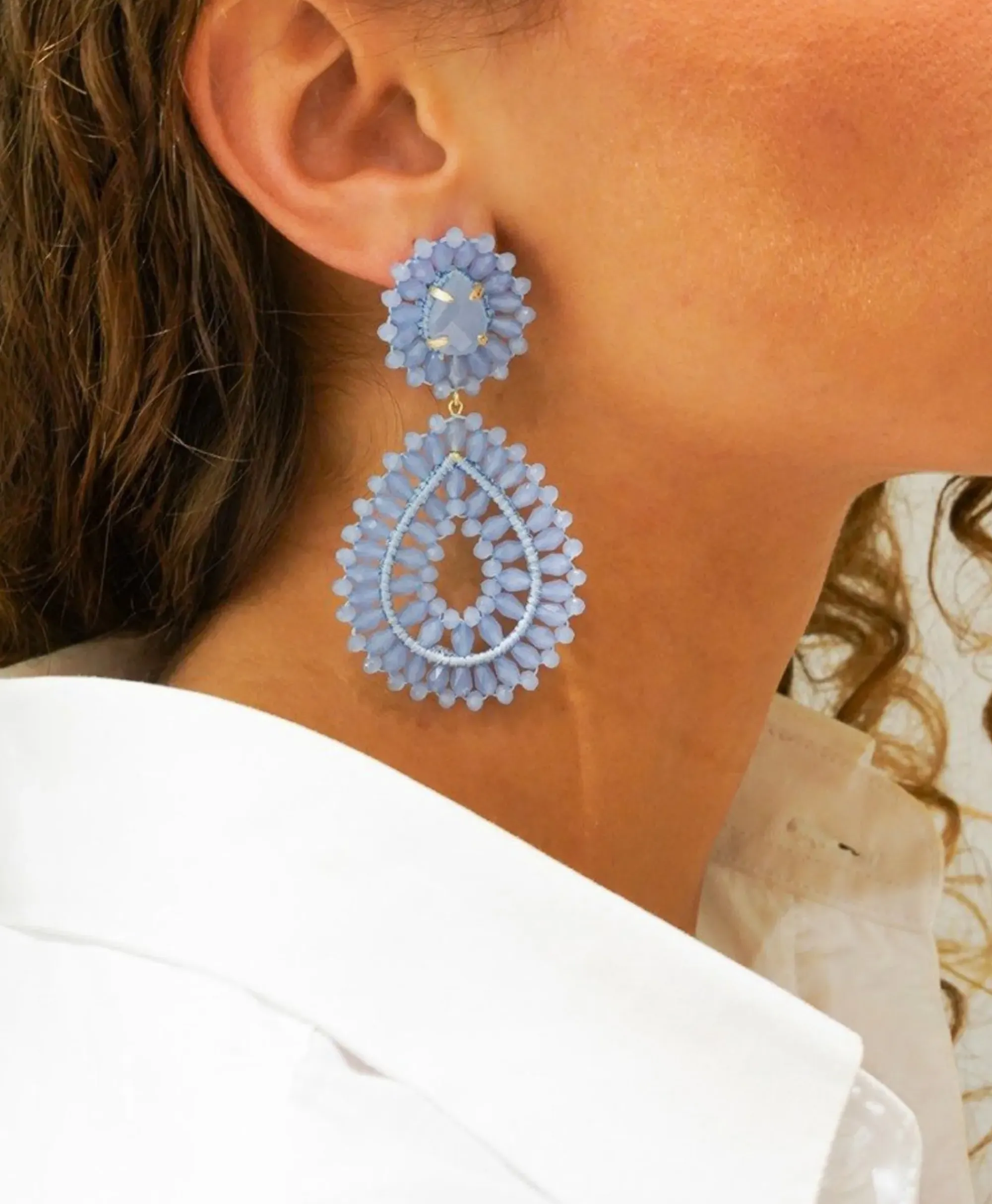 Sieraden^Lott. Gioielli Oorbellen Ce Si Double Drop S Blauw