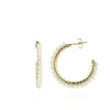 Sieraden^Lott. Gioielli Oorbellen Cl Hoop With Pear Off White